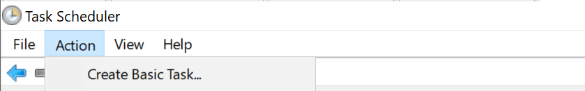 Windows Task Scheduler - How to create a basic task